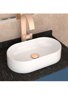 Cuba De Apoio Para Banheiro em Mármore Sintético Nimbus Branco - Cozimax