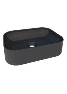 Cuba Pia Para Banheiro Lavabo Preto Sobrepor Luna Cozimax