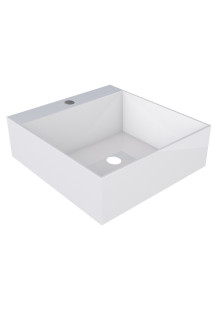 Cuba Para Banheiro Em Mármore Sintético Cubo Branca