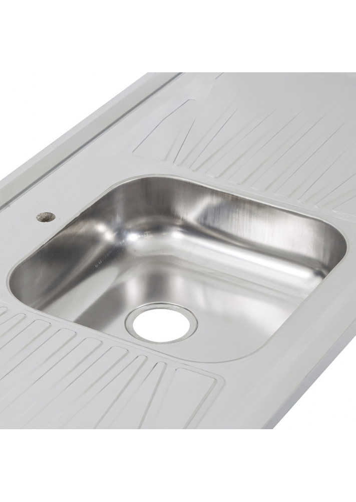 Pia de Cozinha Aço Inox 120cm com Fundo Concretado Fabrinox