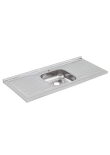 Pia de Cozinha Aço Inox 120cm com Fundo Concretado Fabrinox