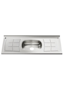 Pia Inox Ghel Plus 1200X530X95mm Cuba Central N4 Escorredor Concretada sem Válvula