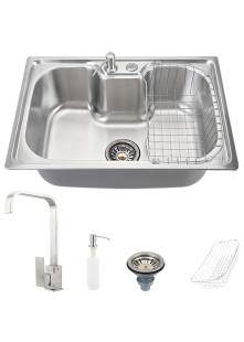 Cuba para cozinha com acessórios carajás e Torneira misturador monocomando gourmet São lorenço pingoo