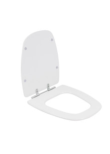 Assento Sanitário Formatos Monte Carlo e Turim com Fechamento Comum Quadrado MDF Branco Sensea Assento Sanitário Formatos Monte Carlo e Turim com Fechamento Comum Quadrado MDF Branco Sensea