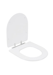 Assento Sanitário Formatos Riviera, Nexo, Smart e Neo com Fechamento Comum Quadrado MDF Branco Sensea Assento Sanitário Formatos Riviera, Nexo, Smart e Neo com Fechamento Comum Quadrado MDF Branco Sensea